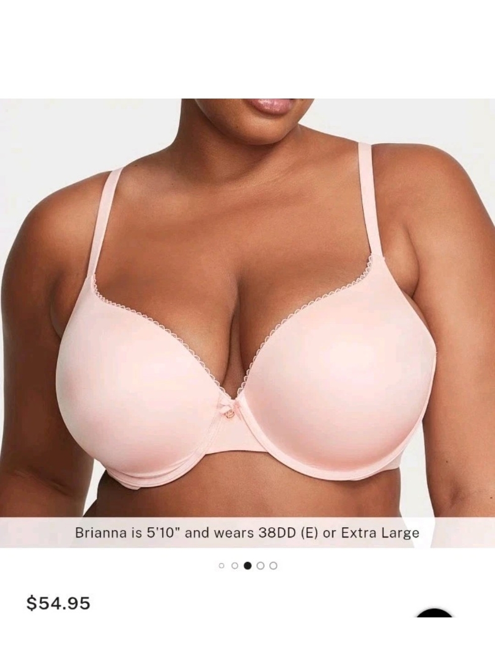 VS BODY BY VICTORIA Secret Perfect Shape Push-Up Smooth Bra 36D Pink NWT $54